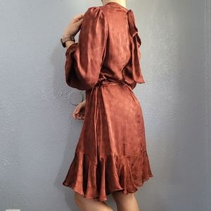 Bronze midi Dress size 14 Melonie T